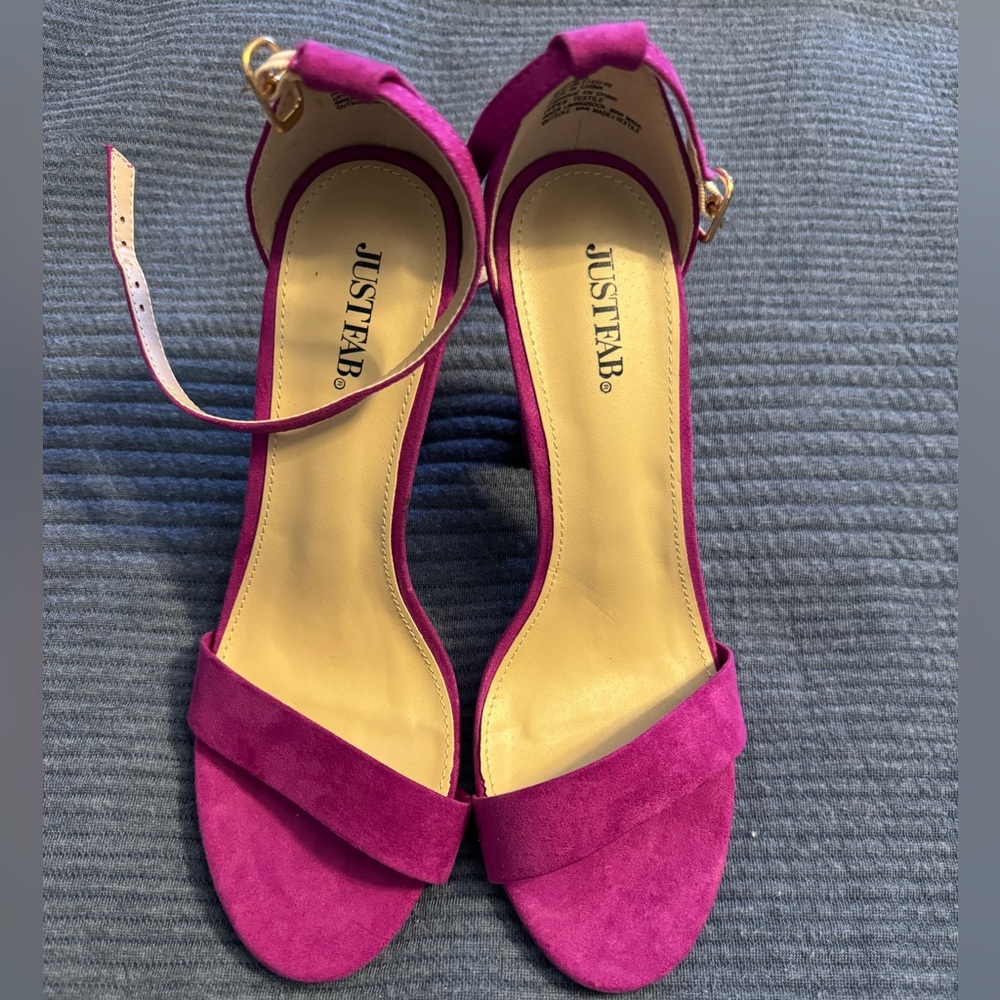 Fuschia JustFab size 9 Heels Ankle Strap NWB